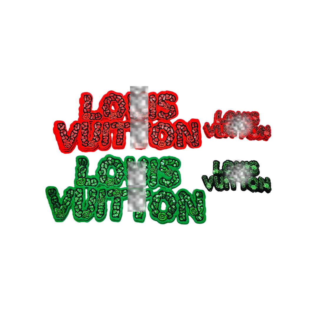 Lou*s V Designer Inspired Word Sequin Patches