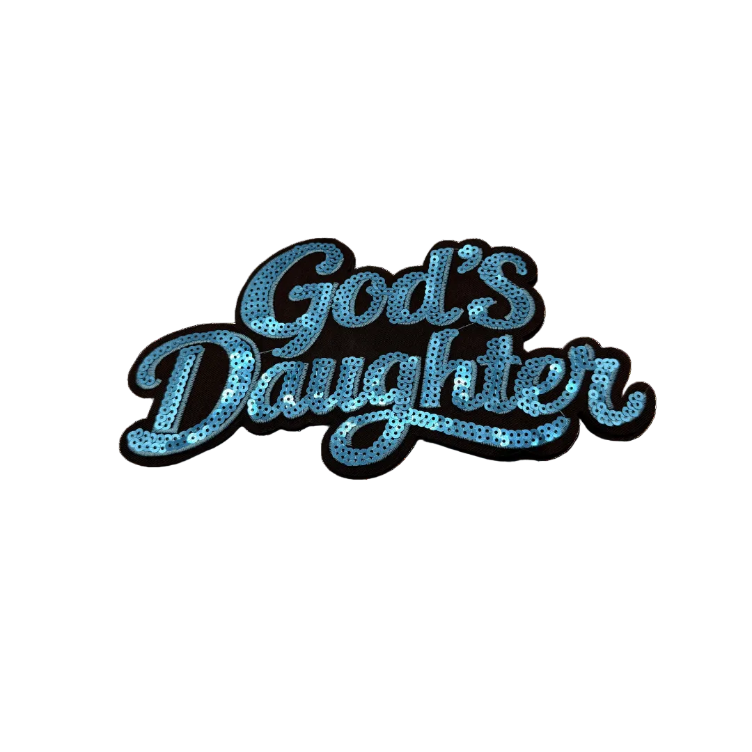 God's Daughter Large Sequin Patch