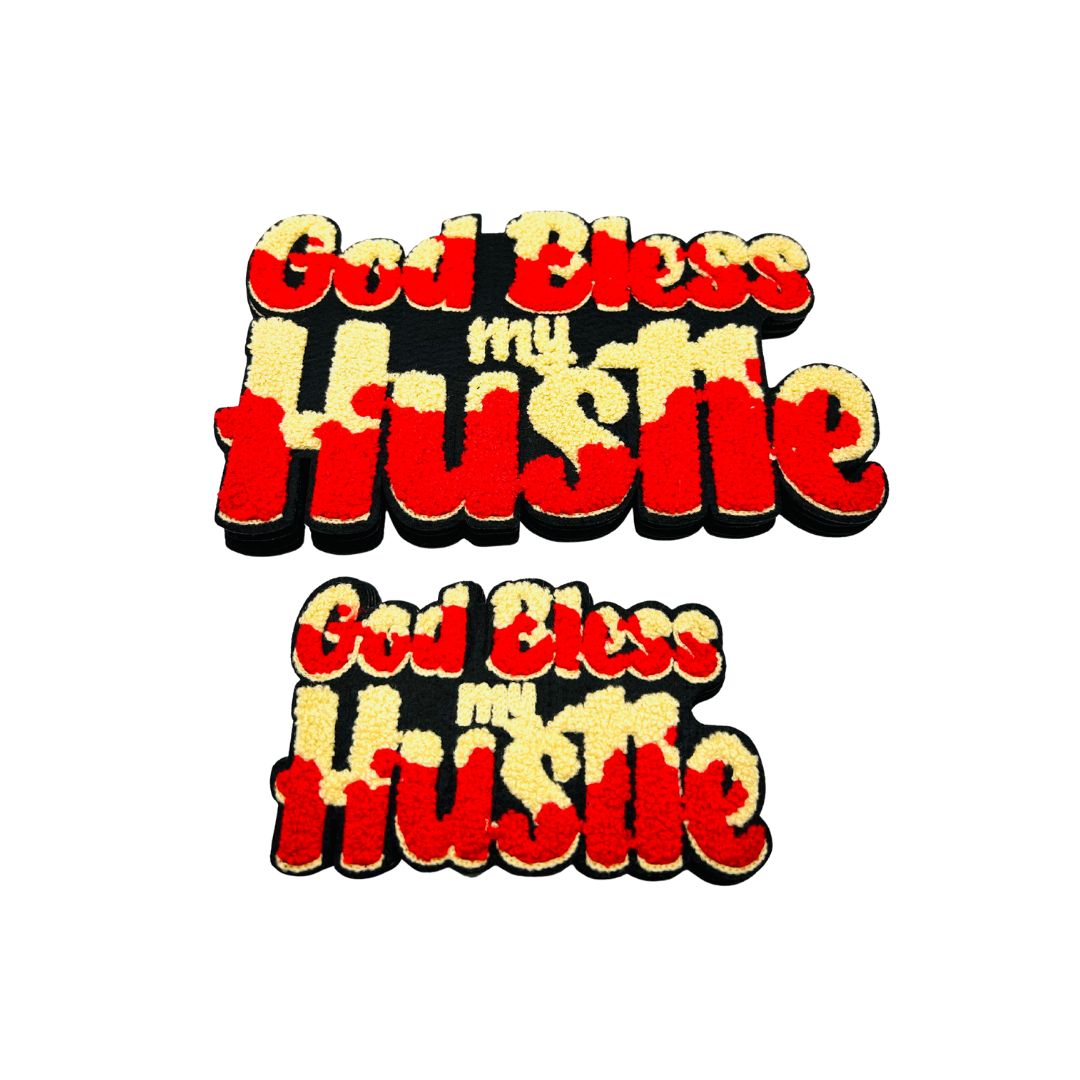 God Bless My Hustle Chenille Patches