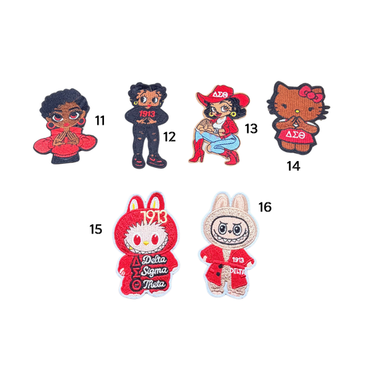 DST Inspired Embroidered Female/ Character Small Patches