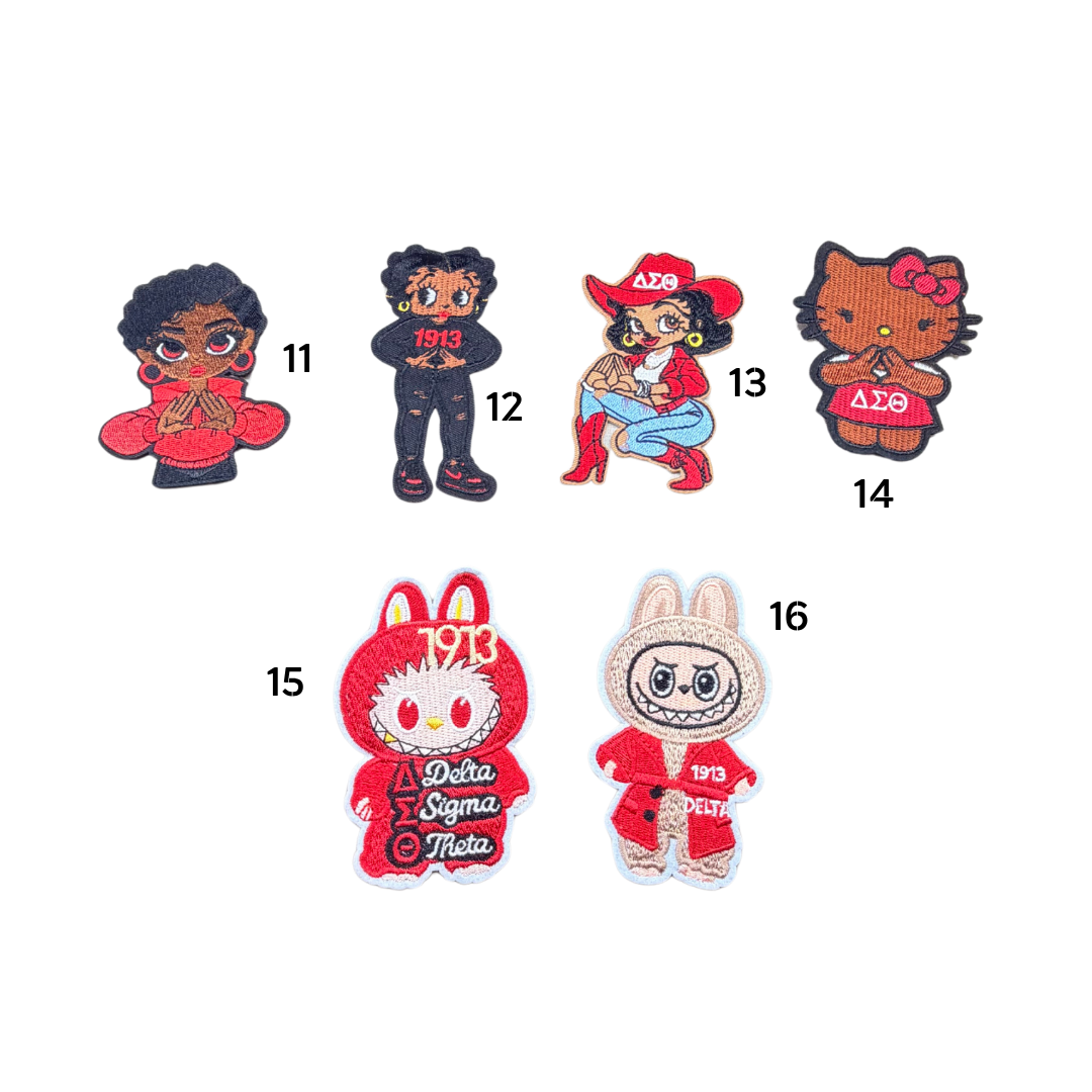DST Inspired Embroidered Female/ Character Small Patches