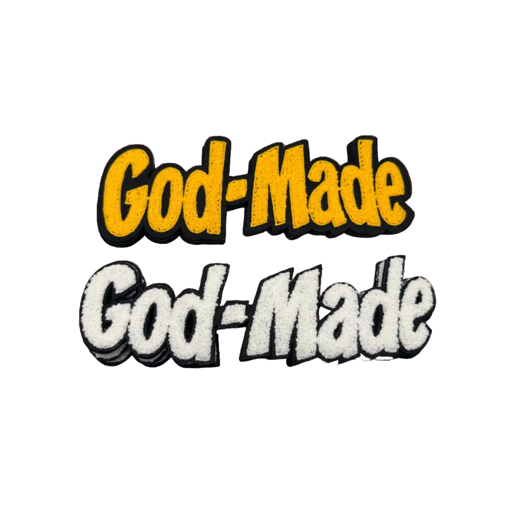 God -Made Chenille Large Patches