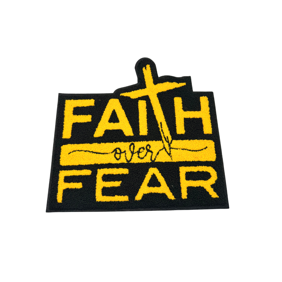 Faith Over Fear Chenille Patches (Multiple Colors)