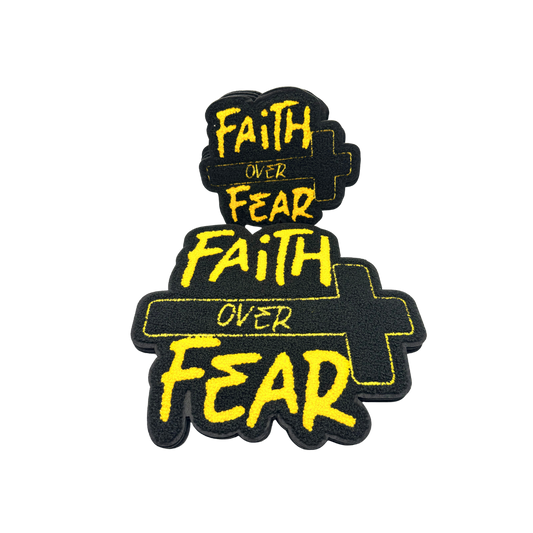 Faith Over Fear Chenille Patches (Multiple Colors)