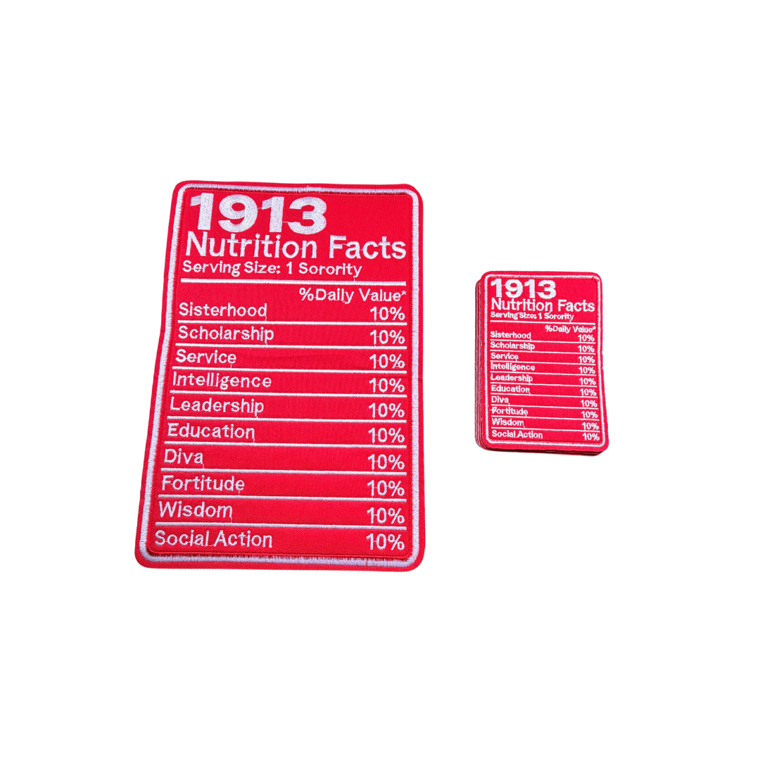 DST 1913 Nutritional Facts Patches