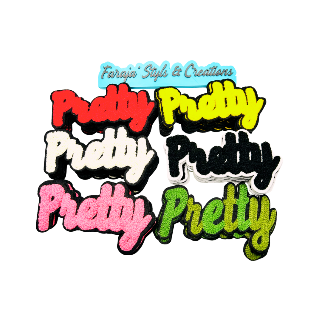 Pretty Chenille Medium Fabric Patches