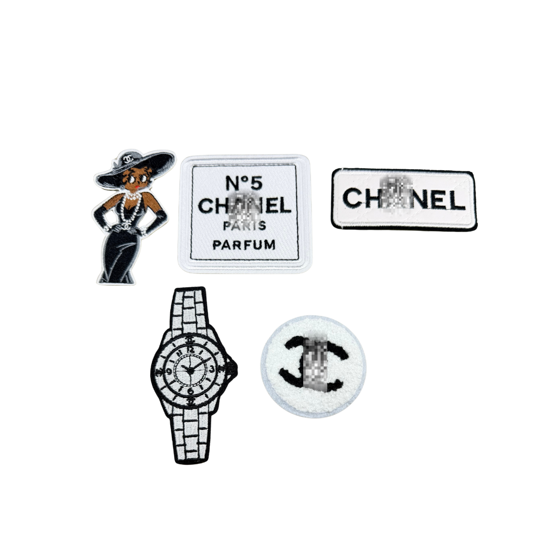 Chan** Designer Inspired Black & White Patch Collection