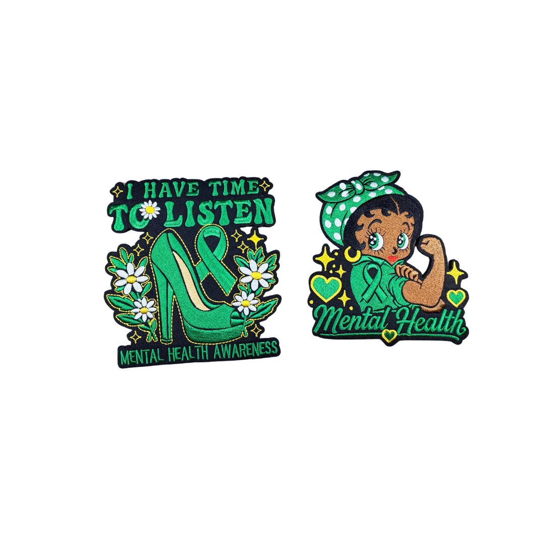 Mental Health Green Medum Patches