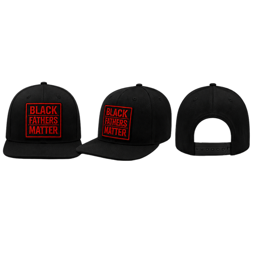 Black Fathers Matter Trucker-Snapback - Red Embroidered