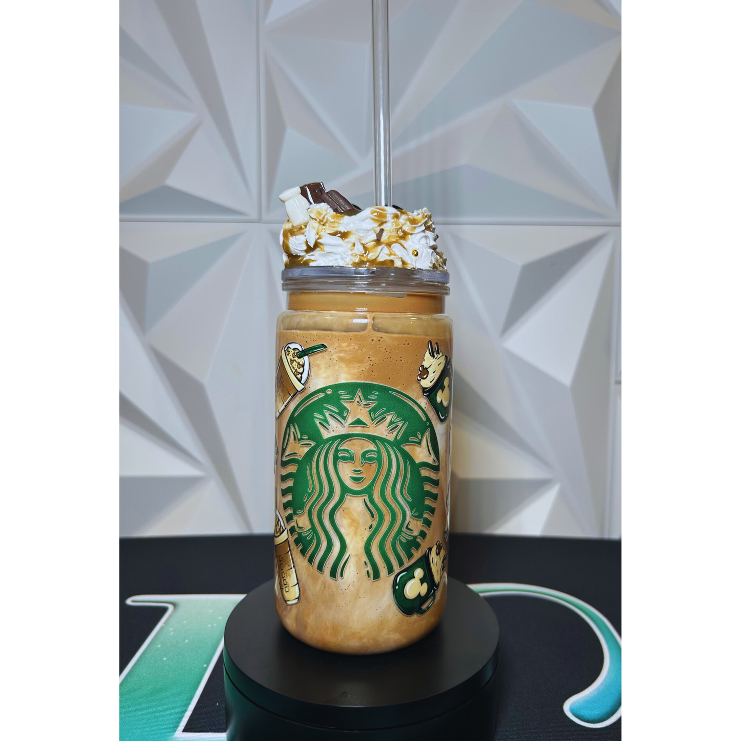 16oz Coffee Cream and Chocolate Snow Globe Tumbler