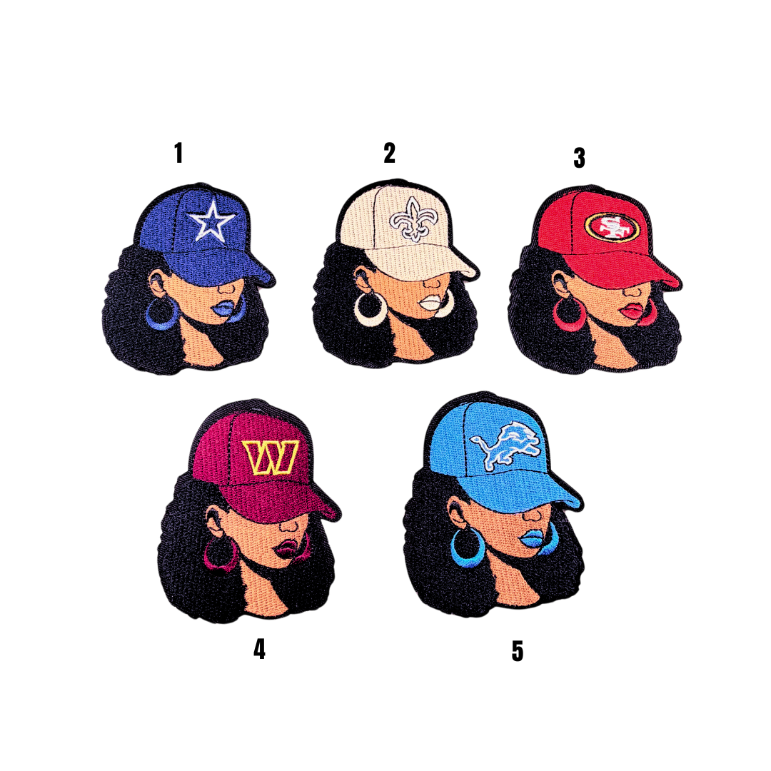 NFL Team Hat Lady Small Patches -2