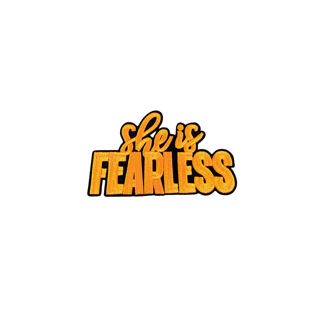 She Is Fearless Medium Iron-On Patch (Multiple Colors)