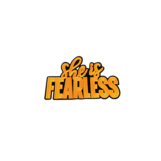She Is Fearless Medium Iron-On Patch (Multiple Colors)
