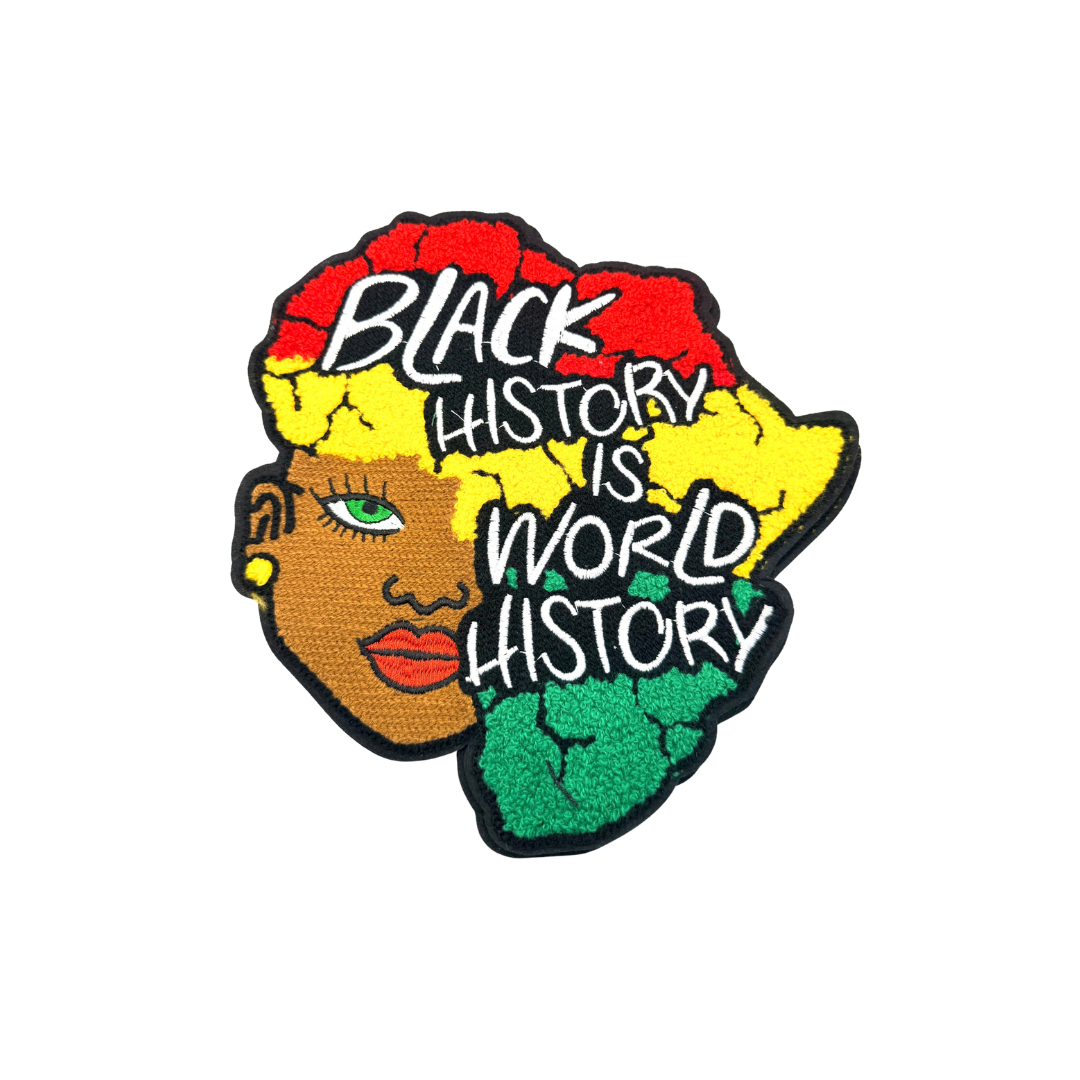 Black History Is World History Woman Chenille Large Patch