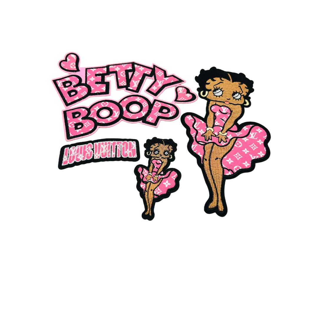 L-V Pink Betty Leather Patches