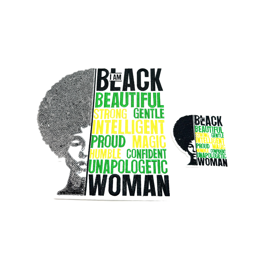 I Am Black Beautiful Woman Culture Patches