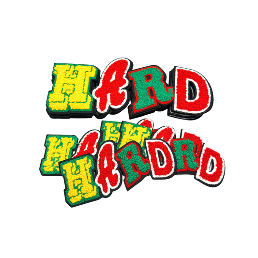 Hustle Hard Chenille Colorful Patches