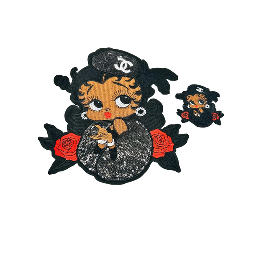 C-C Flower Betty Sequin Patch