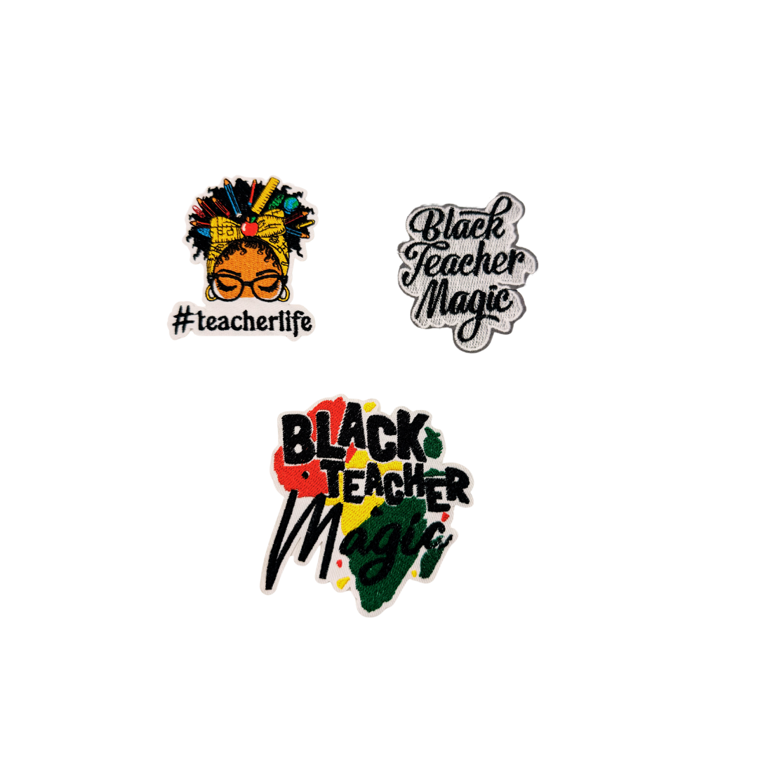 Black Teacher Patches