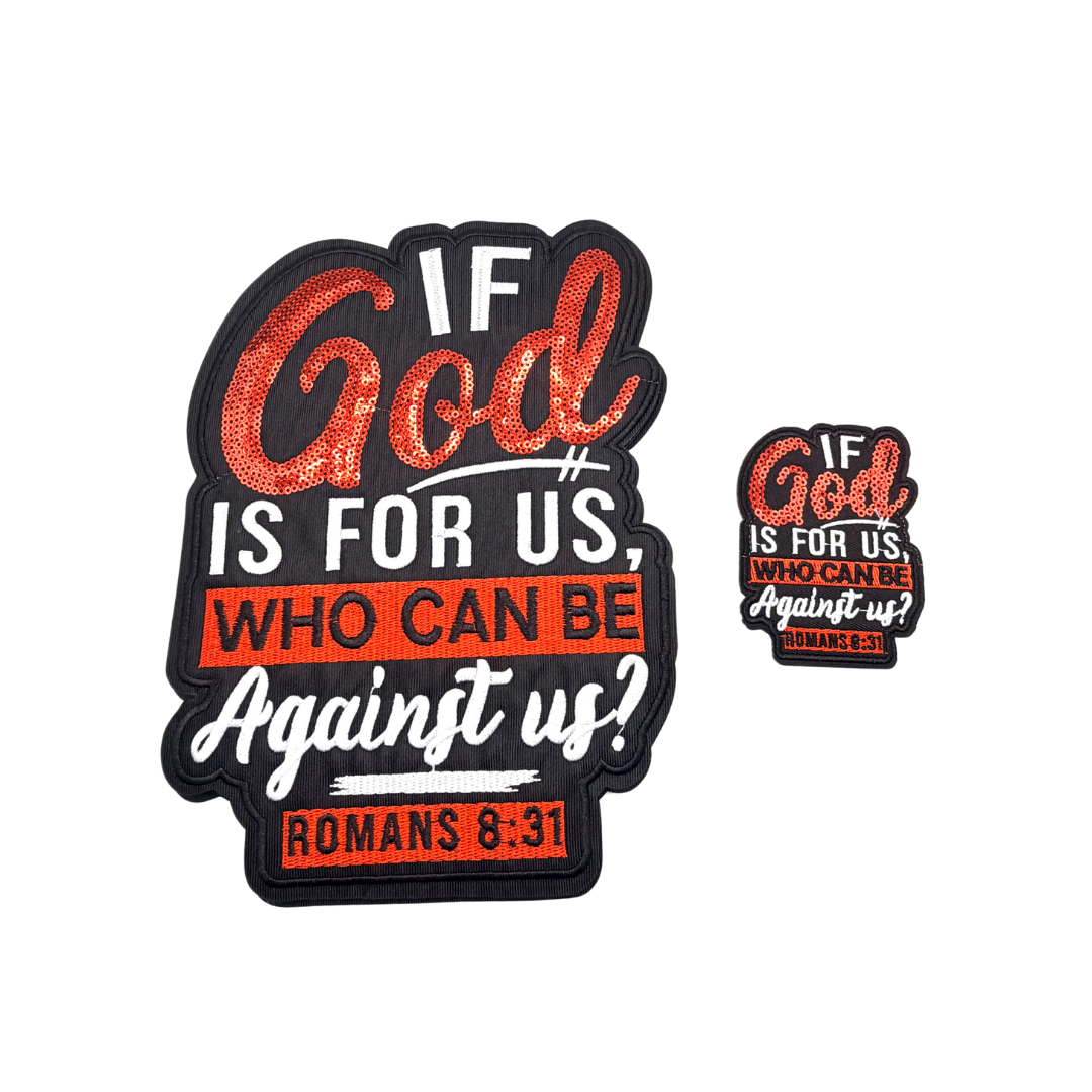 If God Is With Us, Who Can Be Against Us Sequin Patches