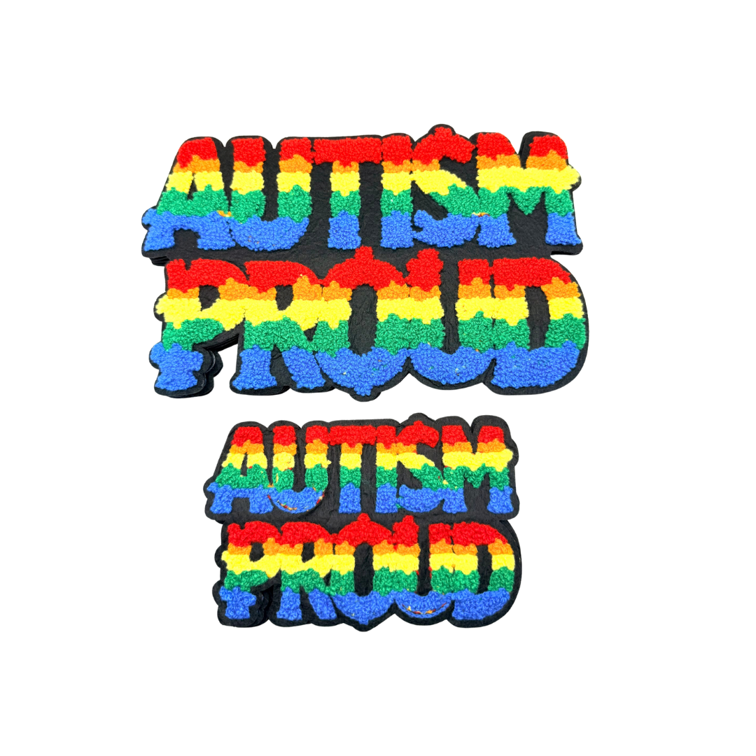 Autism Proud Colorful Chenille Patches