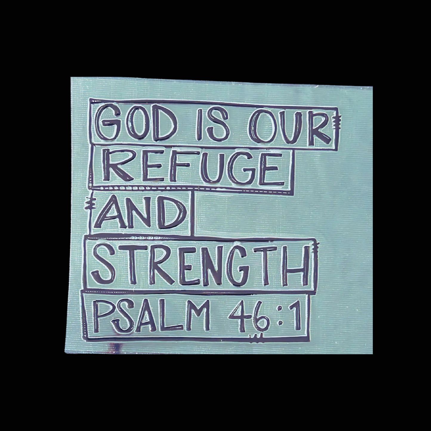 God is Our Refuge & Strength UV DTF - Medium