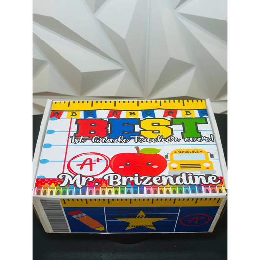 Custom Teacher Tumbler, Nameplate & Mousepad Gift Box Set – Personalized Appreciation Bundle