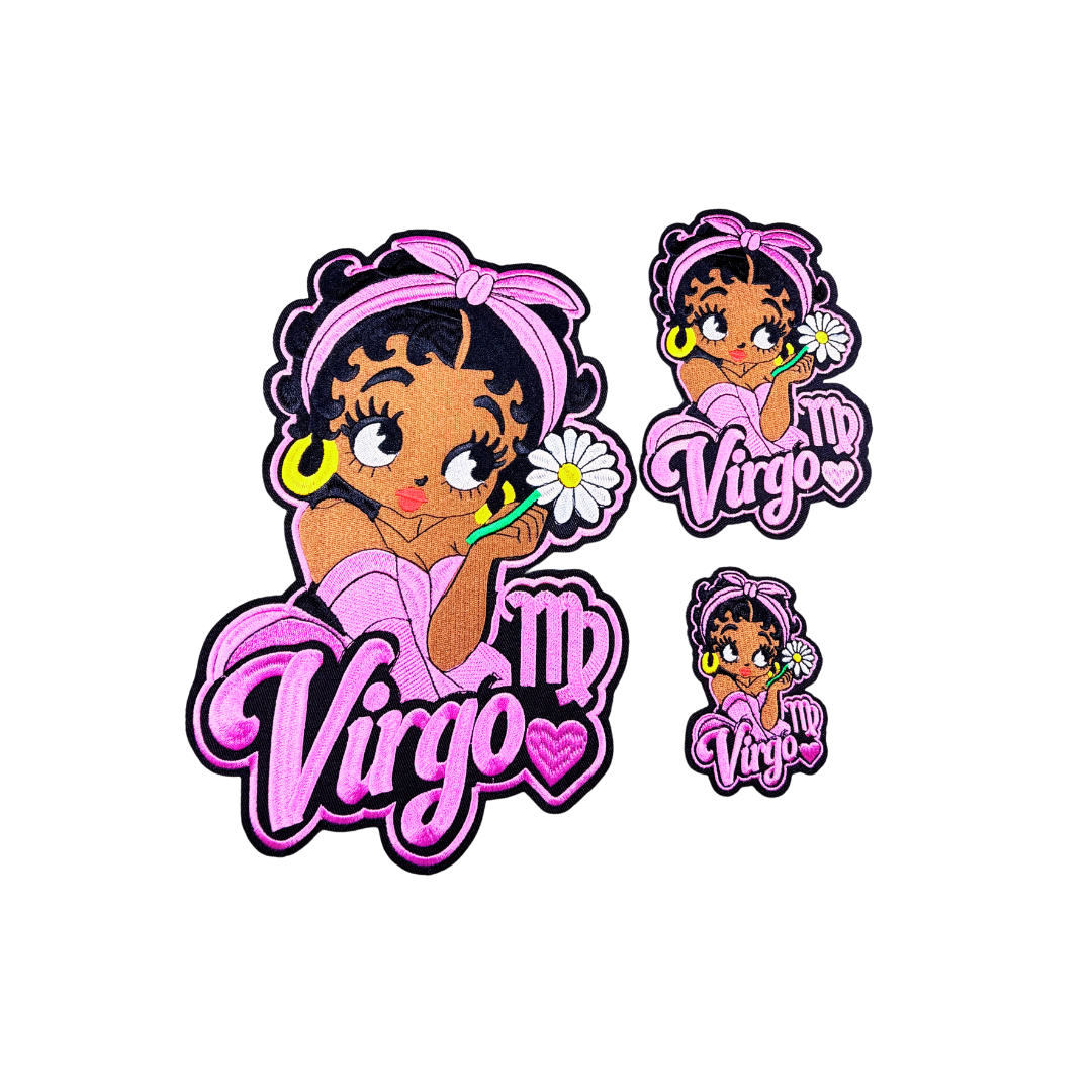 Zodiac Virgo Betty Boop Patches