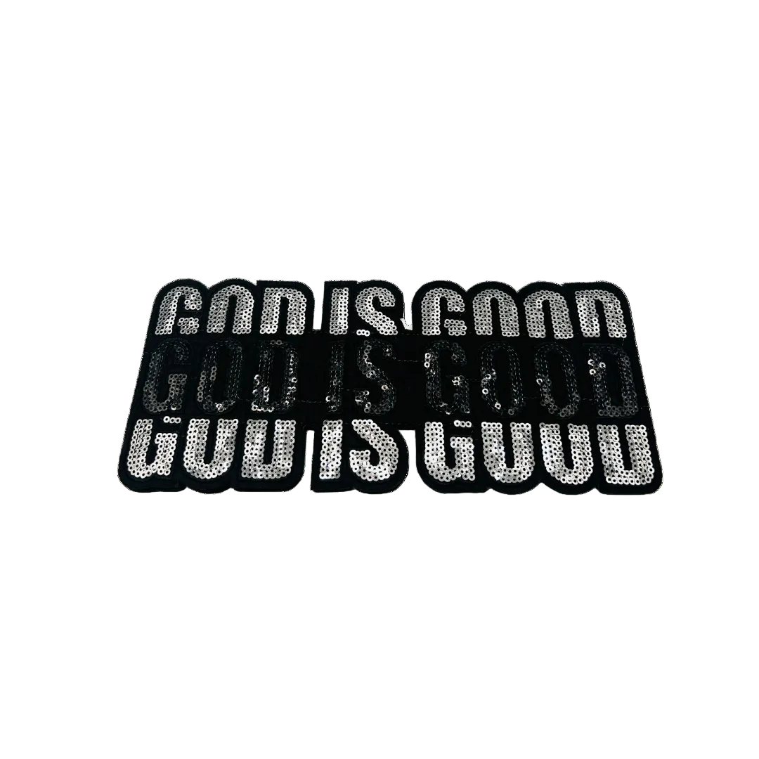 God is Good Large Sequin Patch