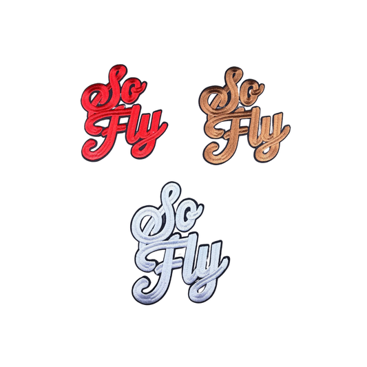 So fly Chenille Patch - Medium Size