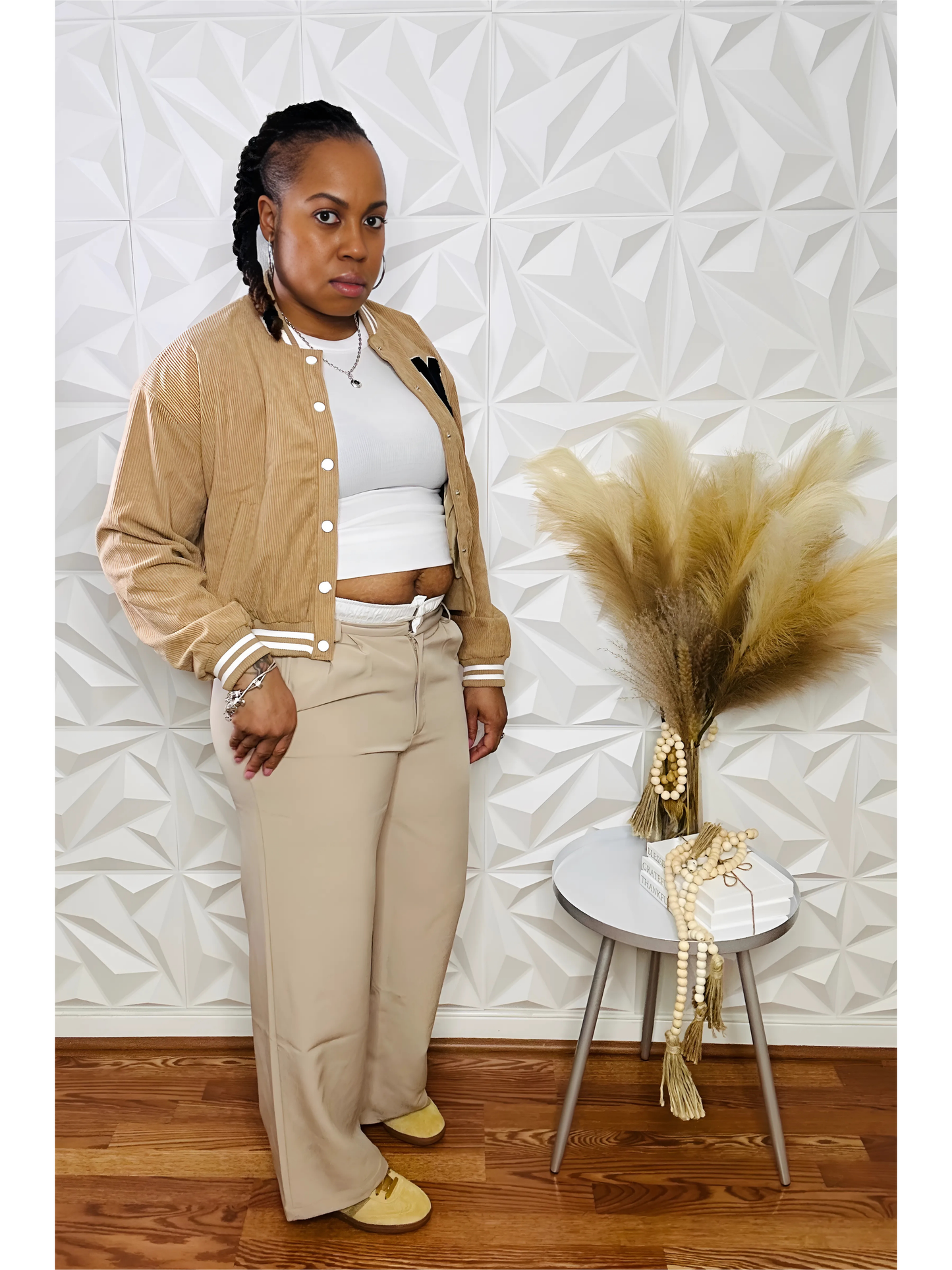 Taupe Harmony Contrast Pants