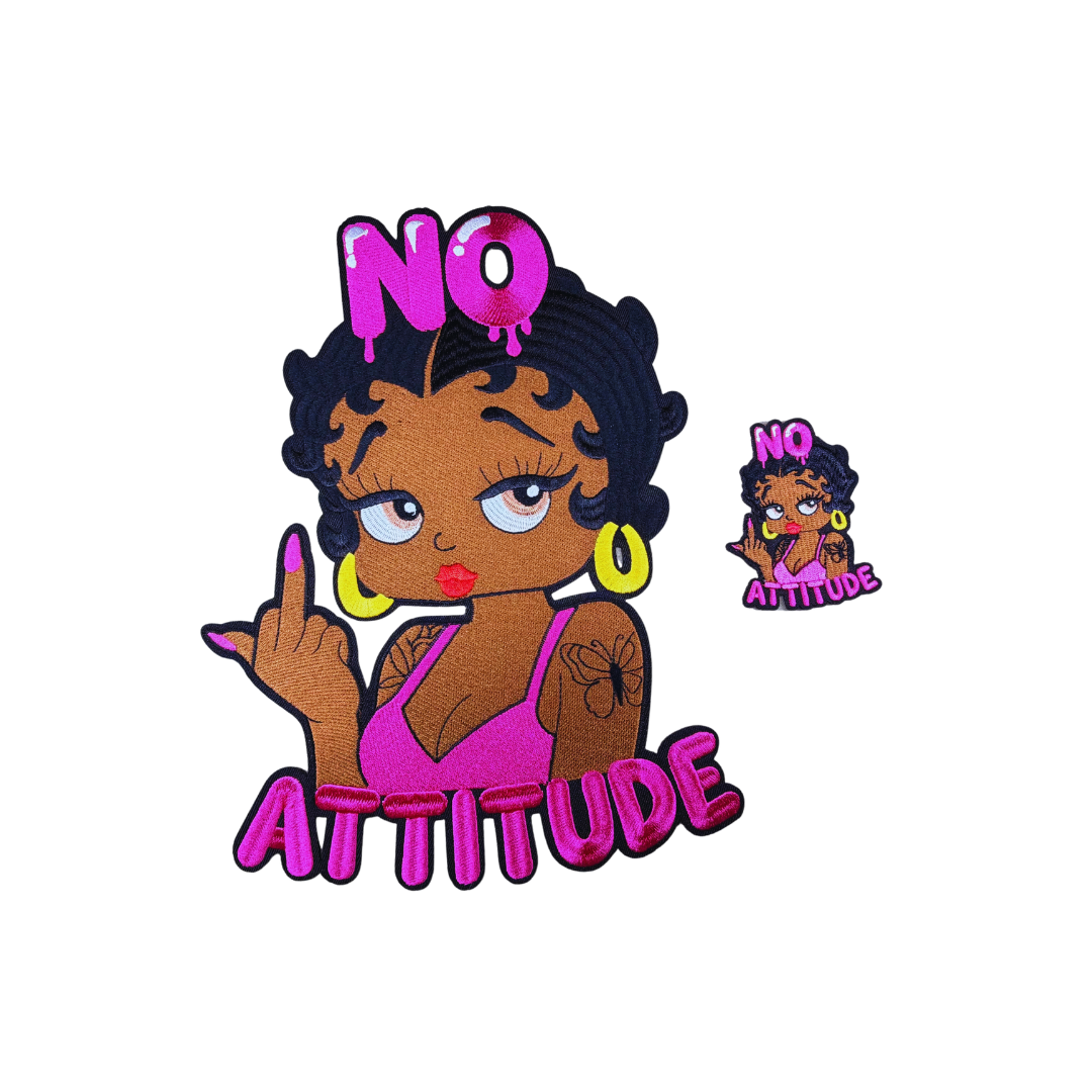 No Attitude Hot Pink Betty Boop Patches