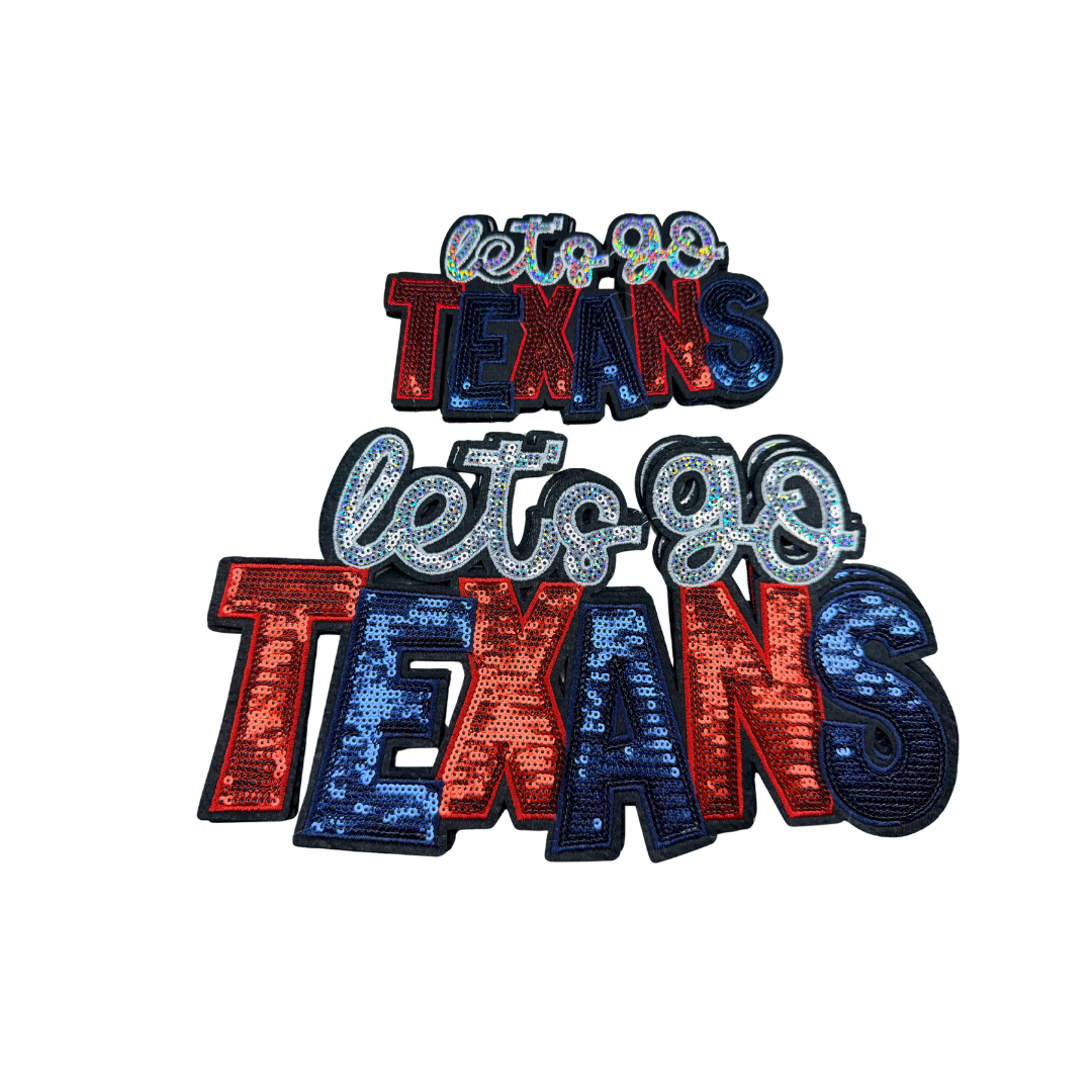 Texans Football Sequin Patches