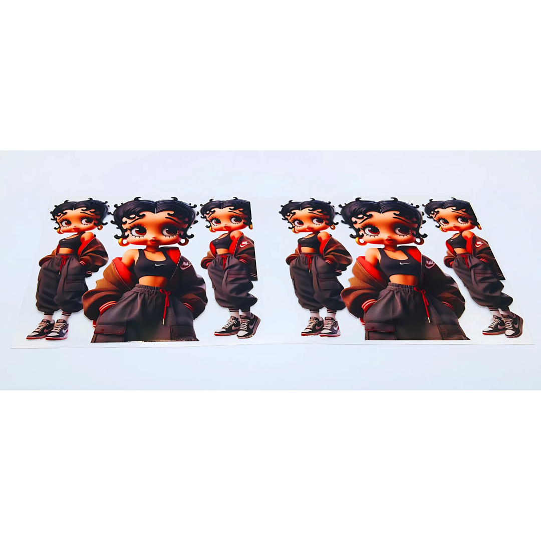 Hip Hop Betty 6 UV DTF - Small (1- 3 person image)