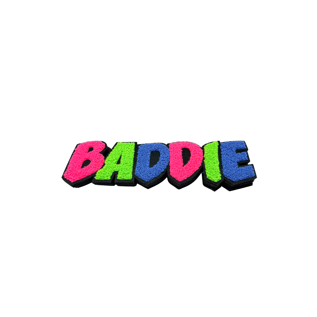 Baddie Female Chenille Large Colorful Patch