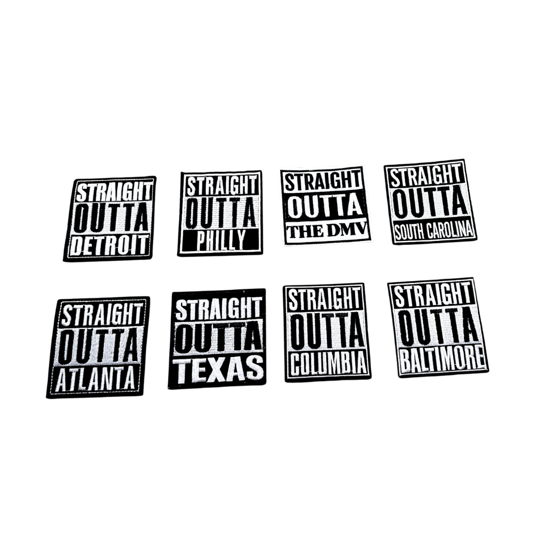 Straight Outta City/ State Smedium Patches