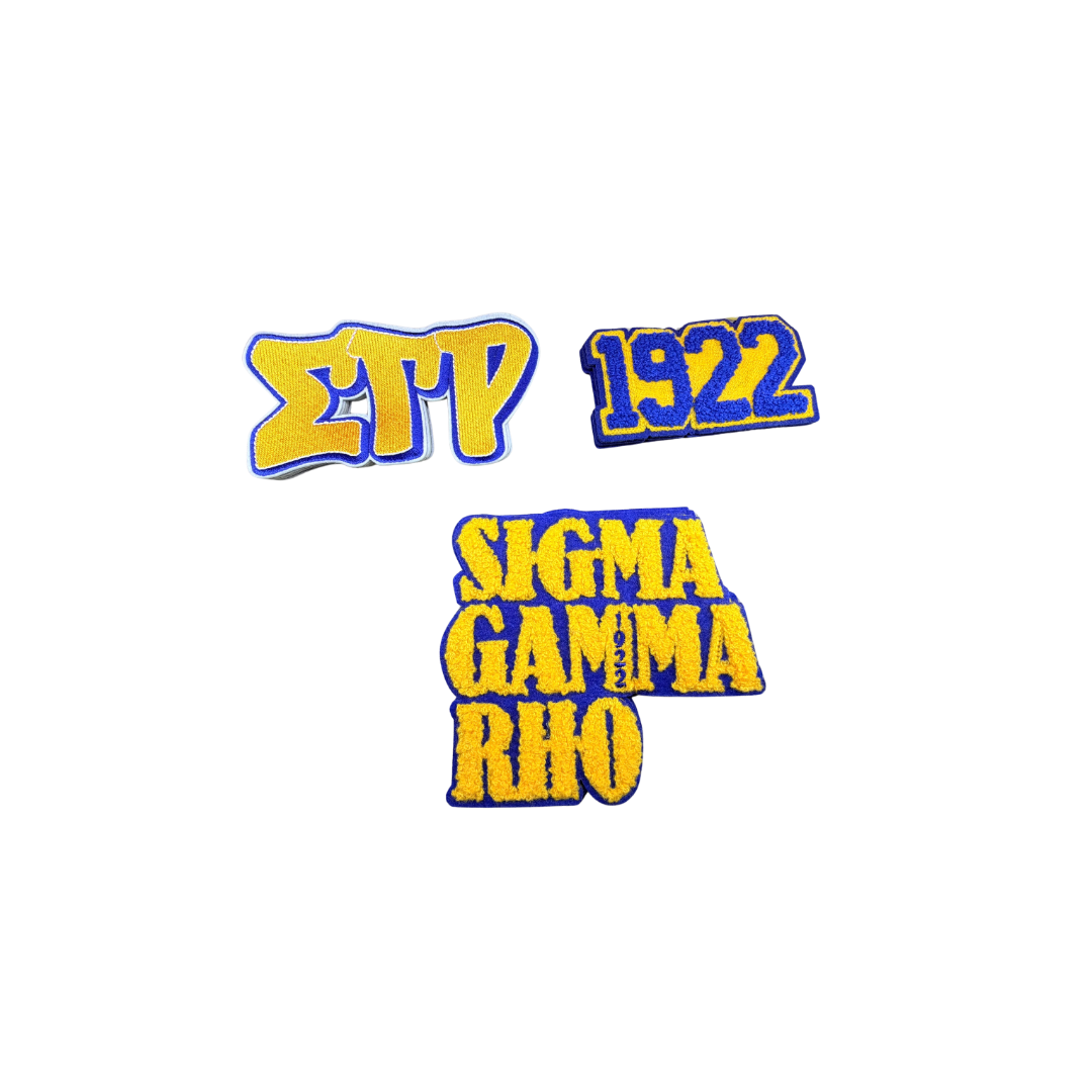 Sigma Gamma Rho Medium Chenille Patches