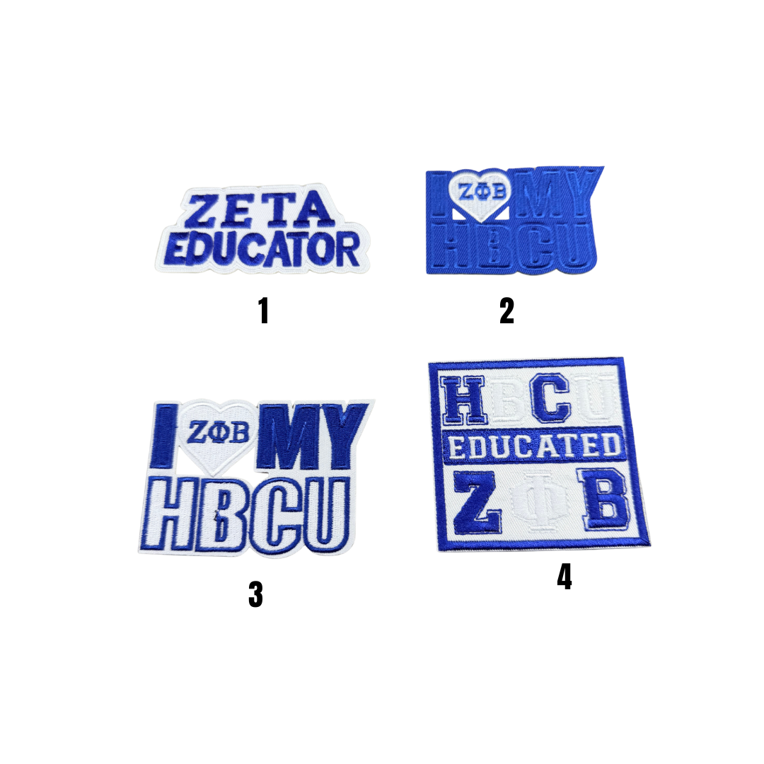 HBCU Zeta Inspired Blue & White Small Patches (Copy)