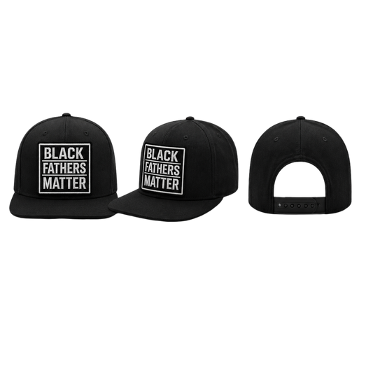 Black Fathers Matter Trucker - Snapback - White Embroidered