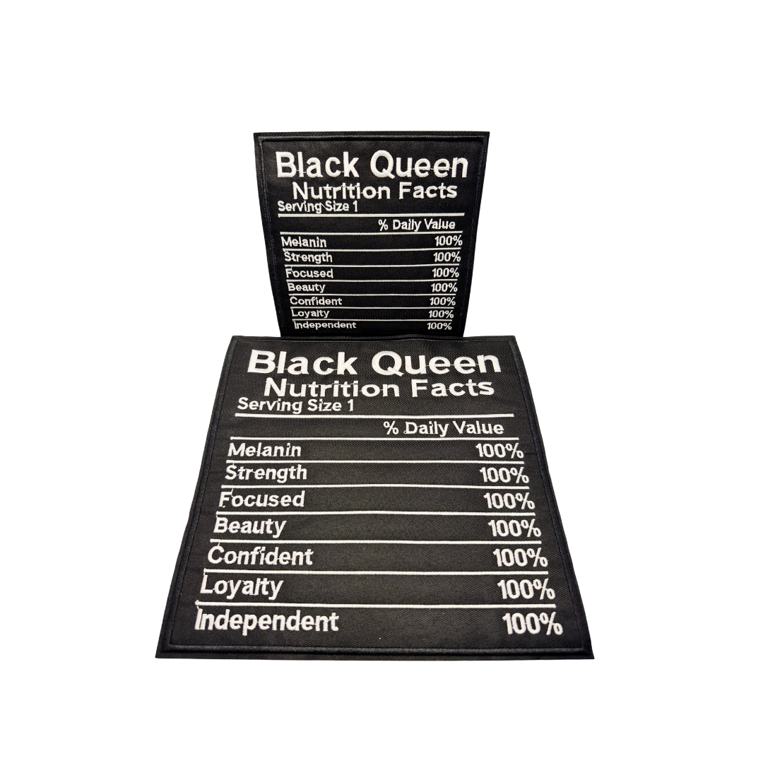 Black Queen Nutrition Facts Patches