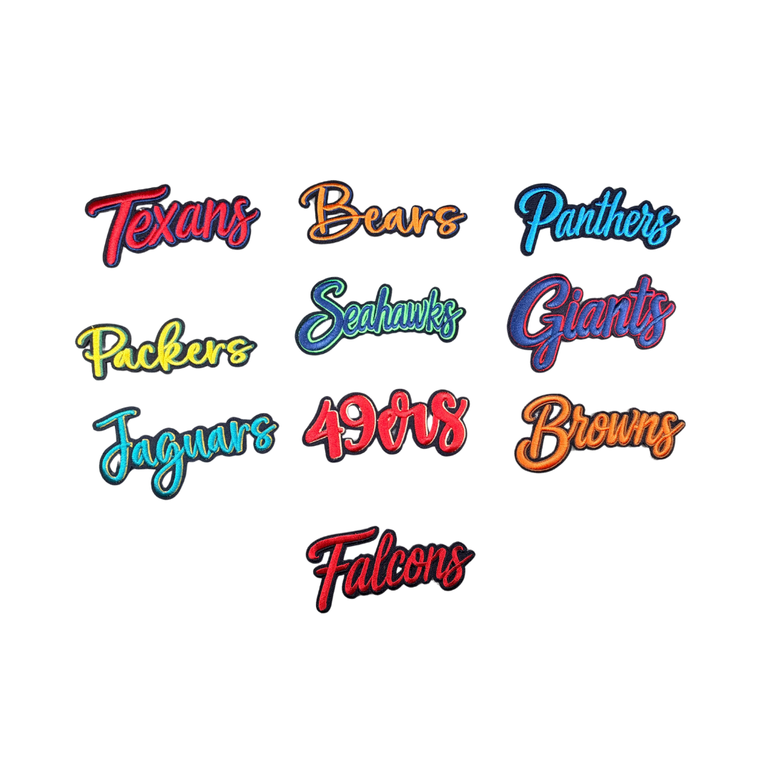 NFL Team Name Puffy Medium Patches