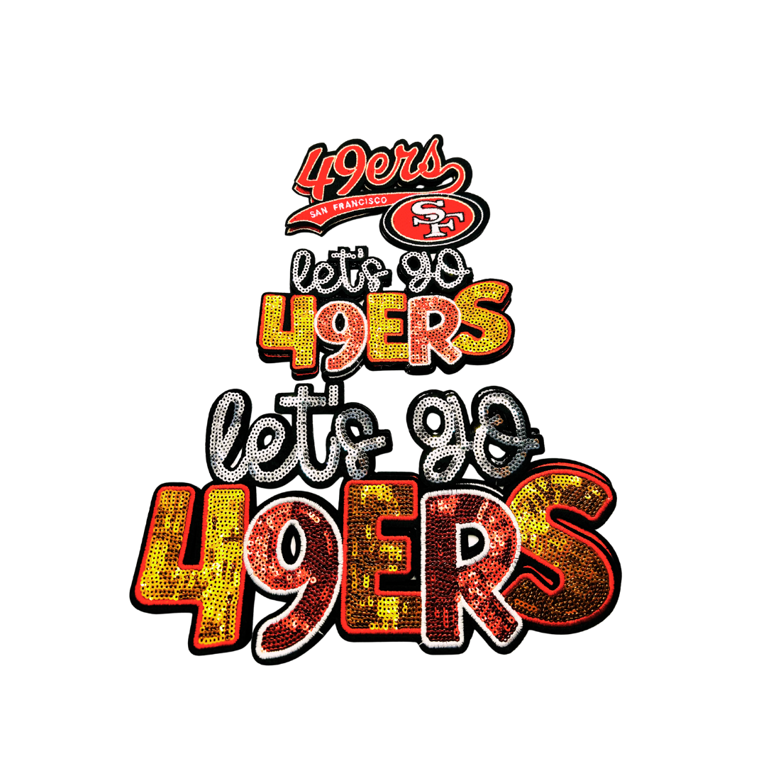49ers Football Sequin Patches