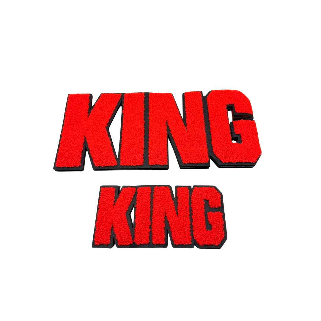 King Chenille Patches - Red