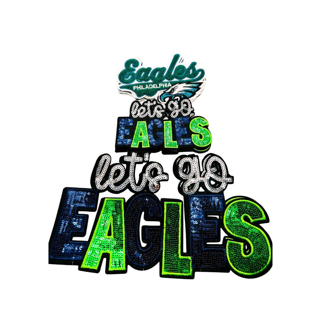 Eagles Football Sequin Patches