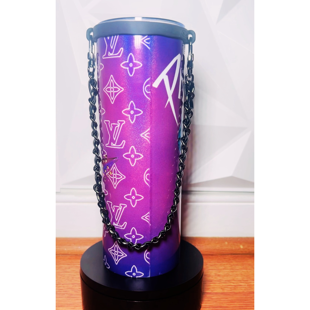 LV Prince Luxury Handbag Holographic 20 oz Tumbler (No Strap Options Available $-5.00)