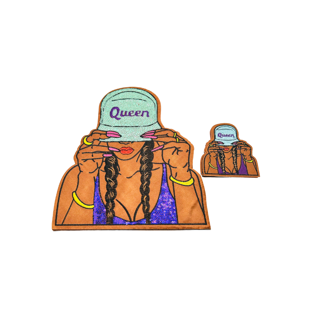 Queen Lady w/Hat Sequin Patches