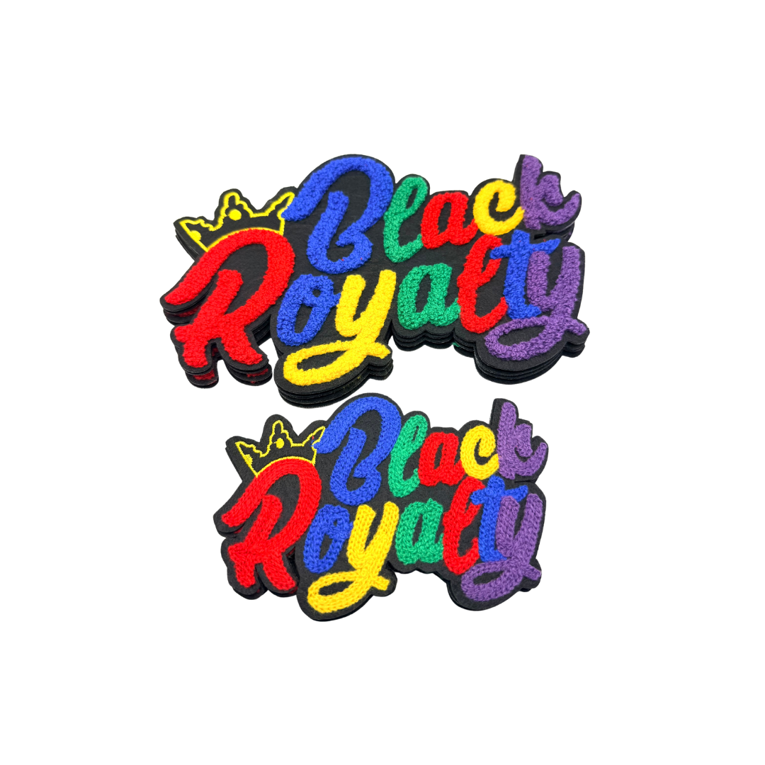 Black Royalty Crown Colorful Chenille Patches