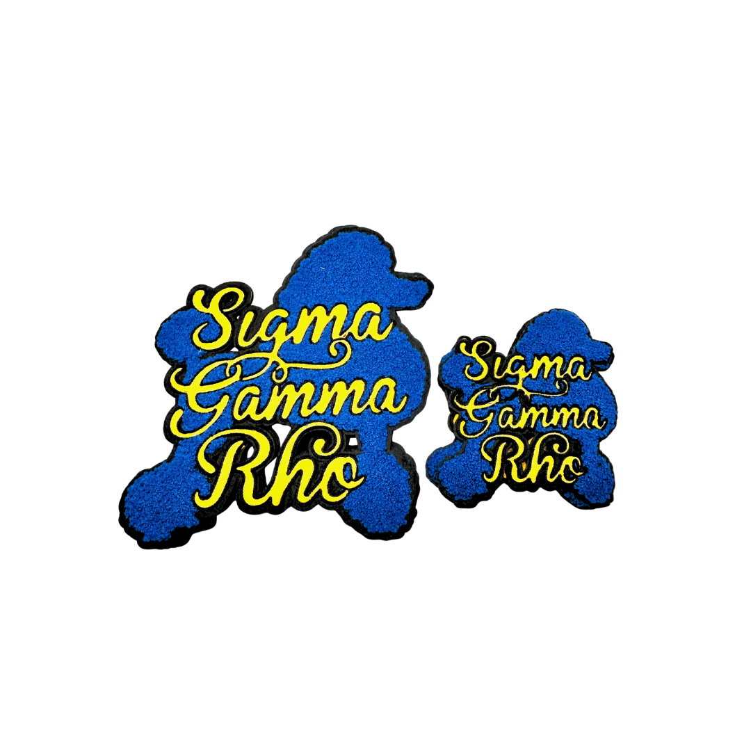 Sigma Gamma Rho Poodle Chenille Patches