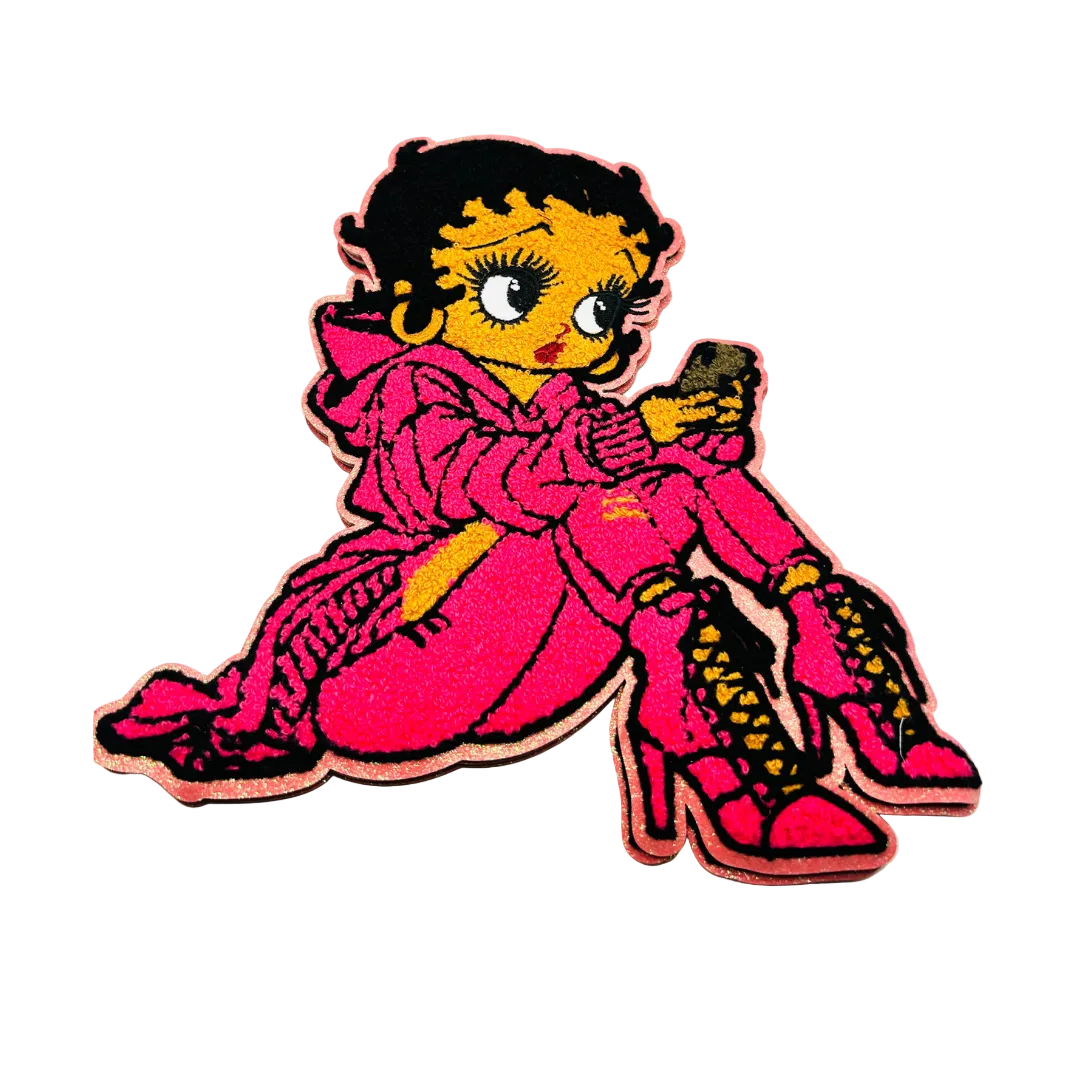 Betty Hot Pink Large Chenille Patch