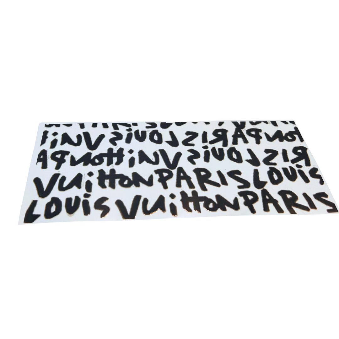 LV Graffiti Print UV DTF - Black